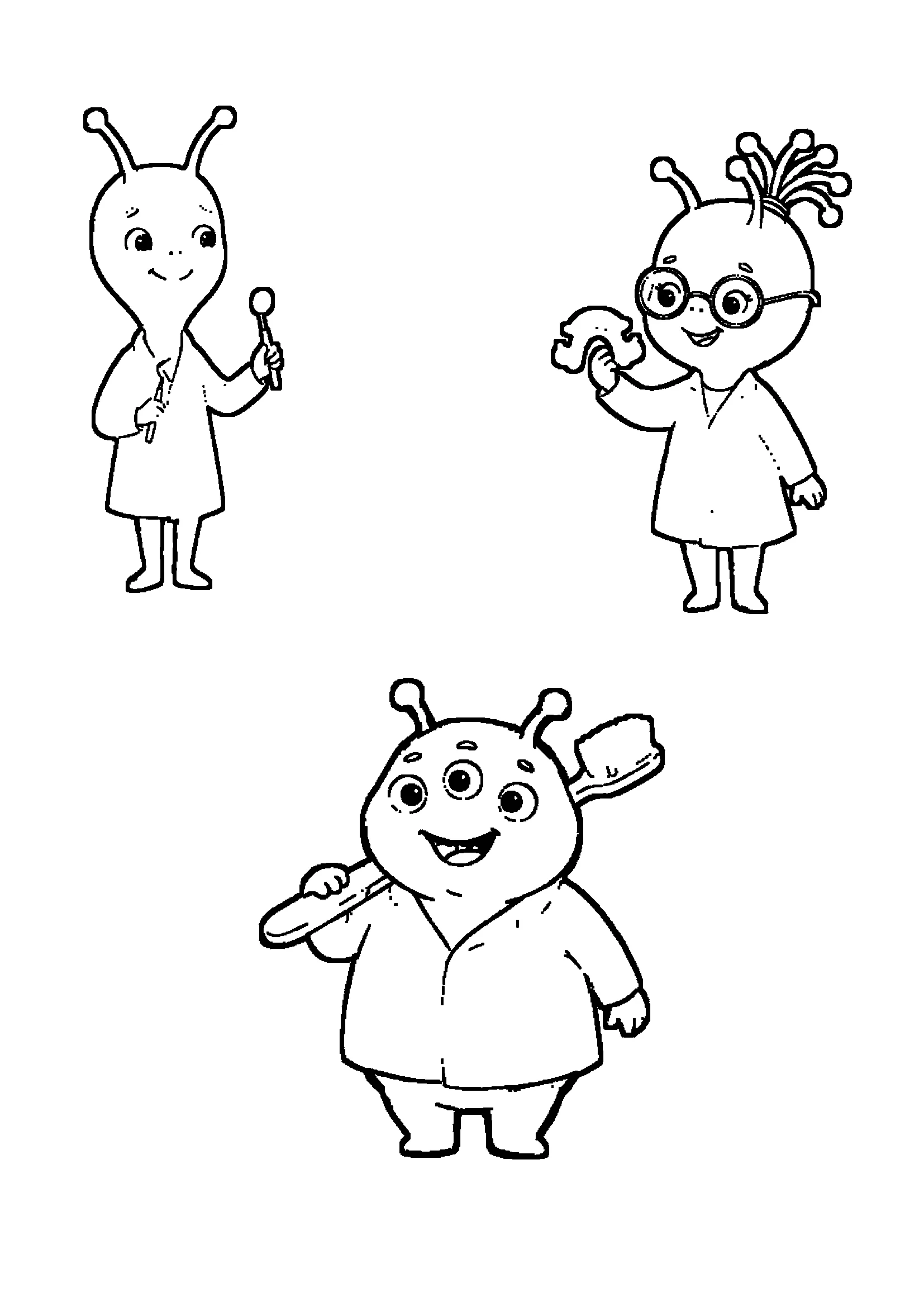Picture to colour: Francesco, Simona and Giulio